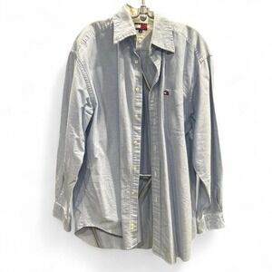 Men's vintage blue button up by Tommy Hilfiger size‎ L (L5) 26" ptp